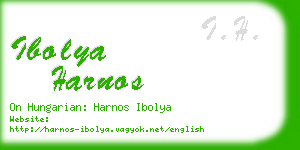 ibolya harnos business card